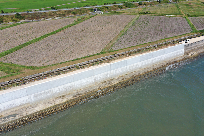 海岸保全施設整備事業（高潮対策）西之浦地区　令和7年度　堤防補強工事16号1